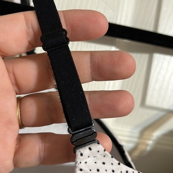 VICTORIA'S SECRET Body by Victoria Perfect Coverage 32DD White Black Polka Dot - Picture 5 of 8